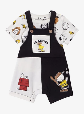 Peanuts Characters Color Block Infant Overall Set - BoxLunch Exclusive