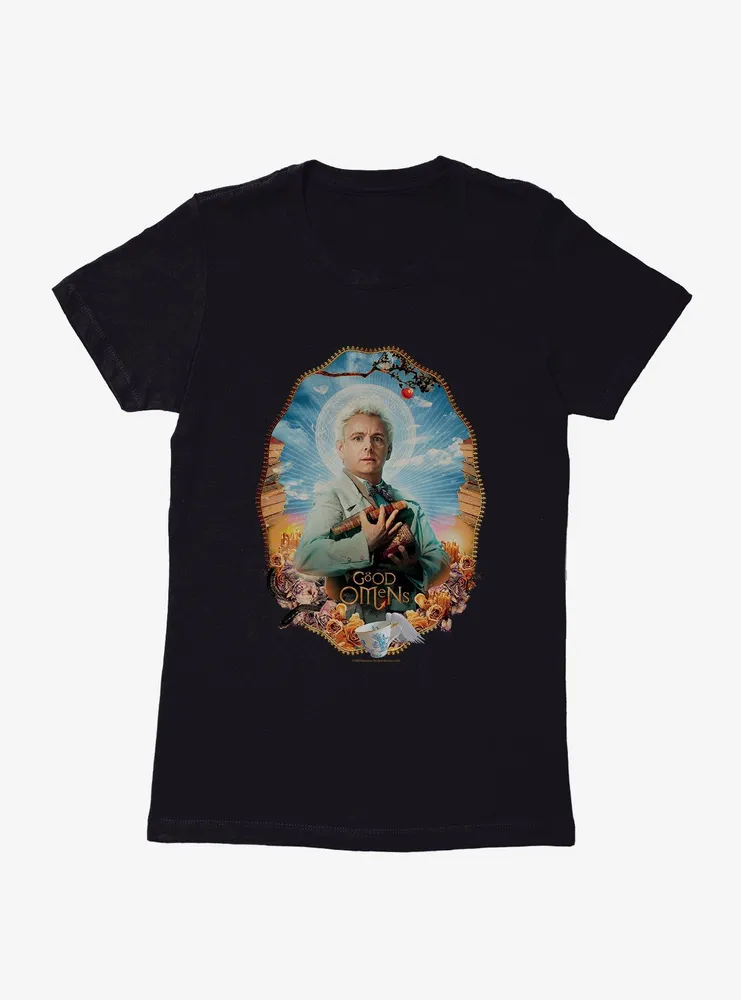 Good Omens Aziraphale Portrait Womens T-Shirt