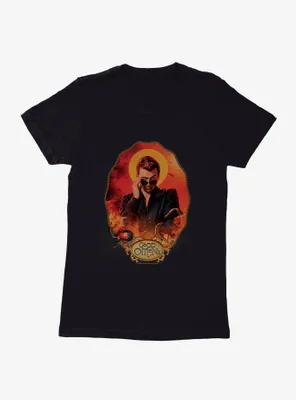 Good Omens Crowley Portrait Womens T-Shirt