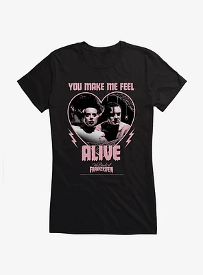 The Bride Of Frankenstein You Make Me Feel Alive Girls T-Shirt