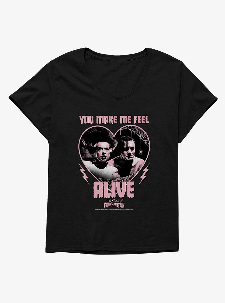 The Bride Of Frankenstein You Make Me Feel Alive Girls T-Shirt Plus