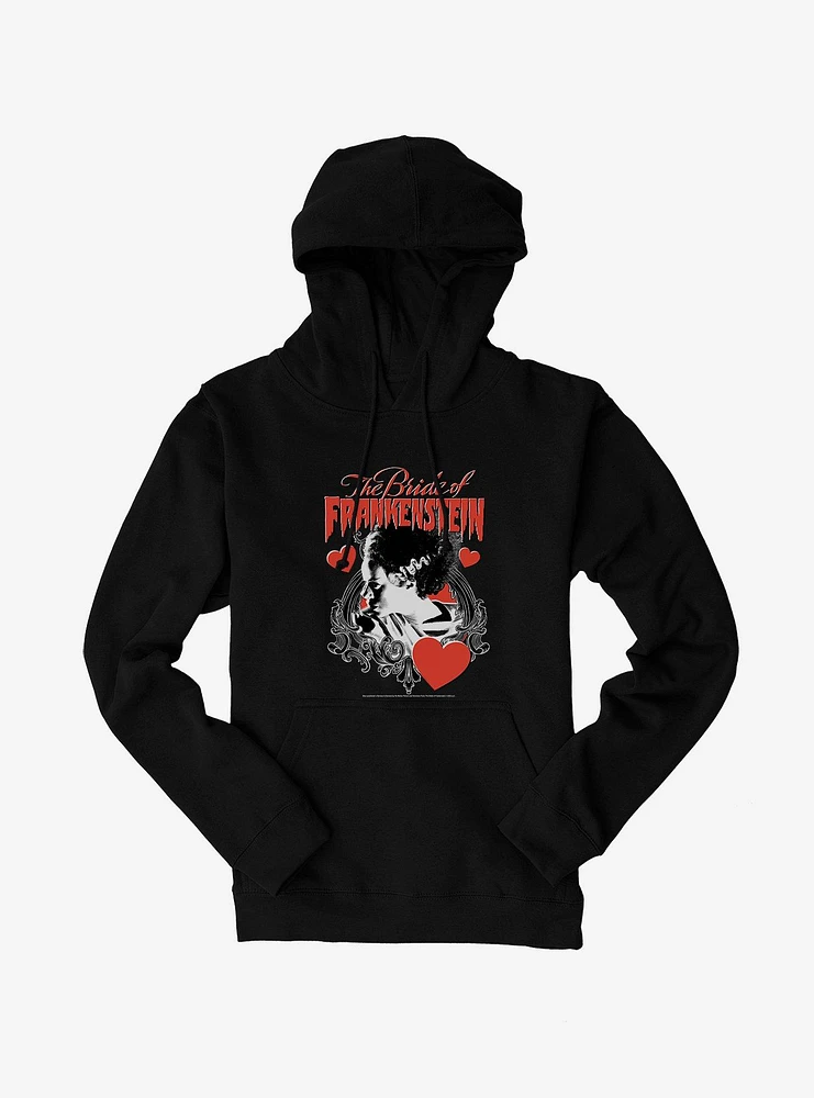 The Bride Of Frankenstein With Hearts Hoodie
