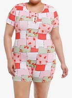 Strawberry Shortcake Patches Romper Plus