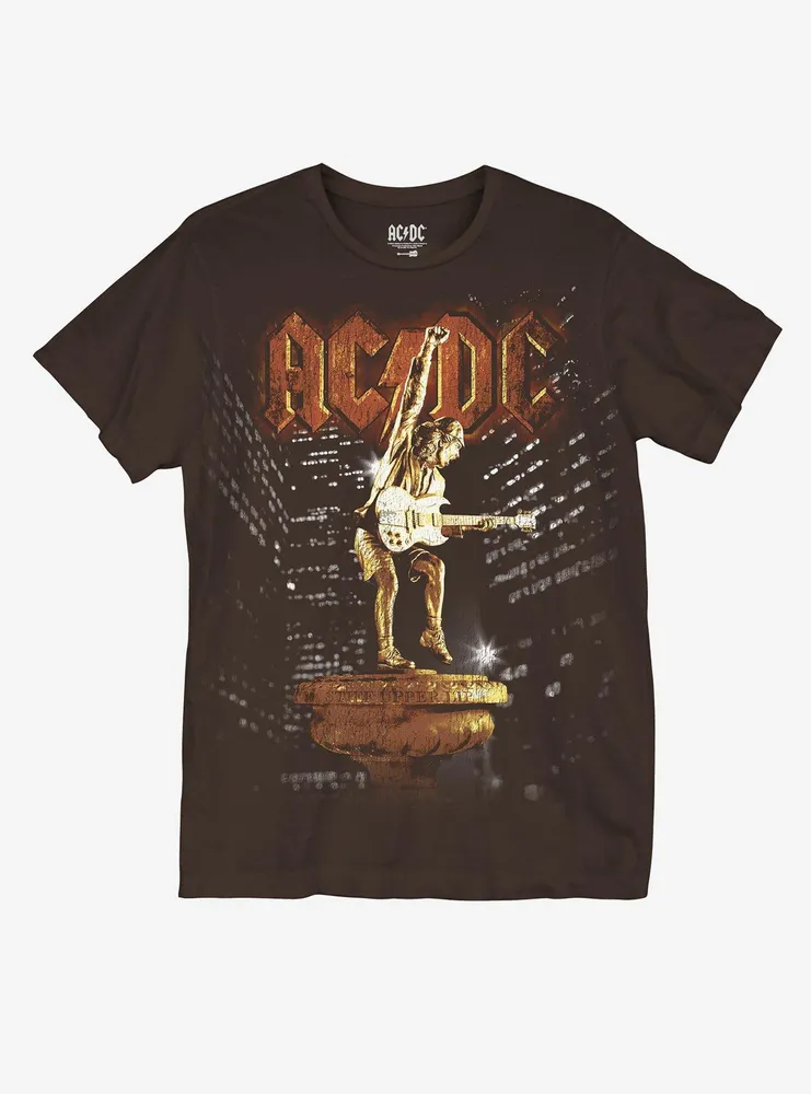 AC/DC Angus Young Statue Boyfriend Fit Girls T-Shirt