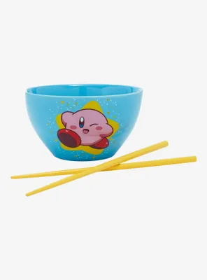 Nintendo Kirby Blue Ramen Bowl with Chopsticks