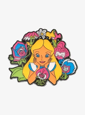 Loungefly Disney Alice in Wonderland Alice Flowers Enamel Pin — BoxLunch Exclusive