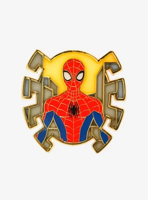 Marvel Spider-Man Portrait Stained Glass Enamel Pin — BoxLunch Exclusive