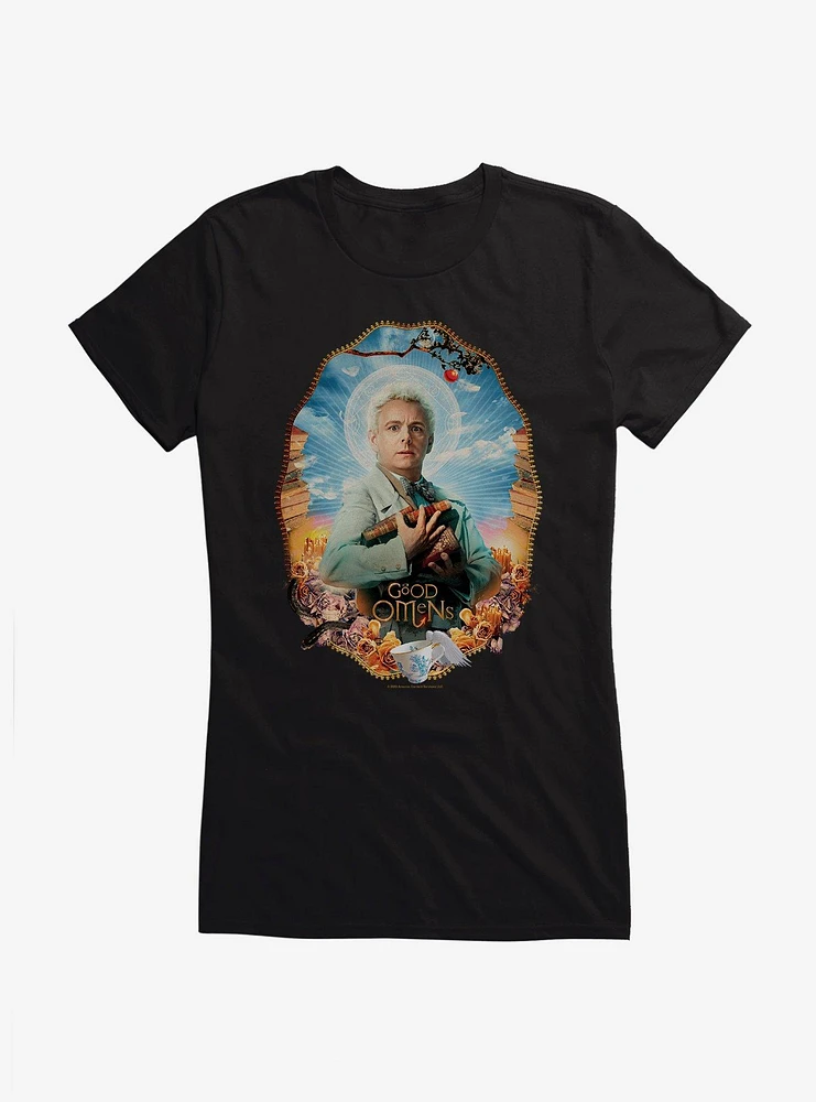 Good Omens Aziraphale Portrait Girls T-Shirt