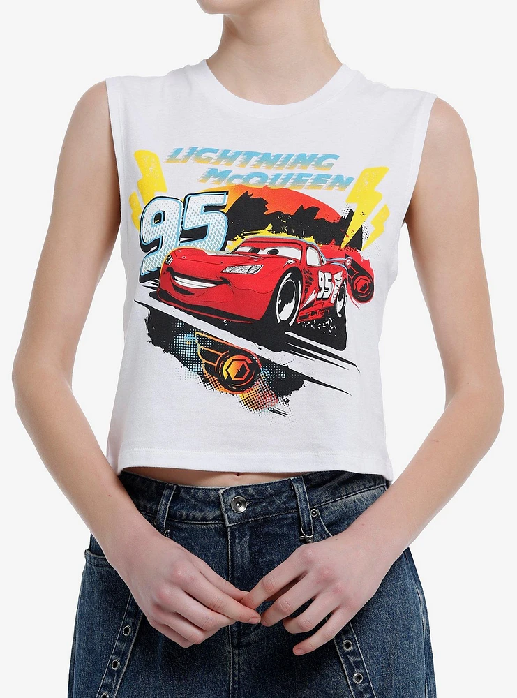 Disney Pixar Cars Lightning McQueen Girls Muscle Tank Top