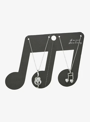 Sweet Society Musical Notes Best Friend Necklace Set