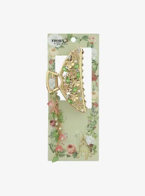 Thorn & Fable Floral Charm Claw Hair Clip