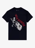 Social Distortion Skelly Glitter Logo Boyfriend Fit Girls T-Shirt