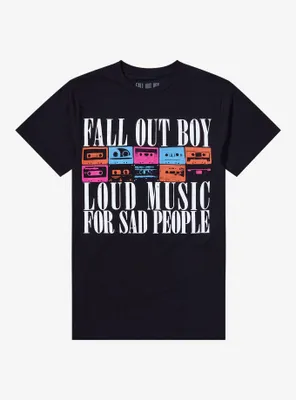 Fall Out Boy Loud Music For Sad People Boyfriend Fit Girls T-Shirt