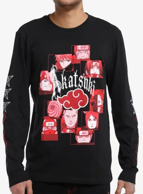 Naruto Shippuden Akatsuki Front & Back Long-Sleeve T-Shirt