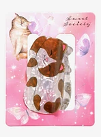 Sweet Society Brown & White Cat Claw Hair Clip