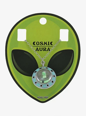 Cosmic Aura 3D UFO Necklace