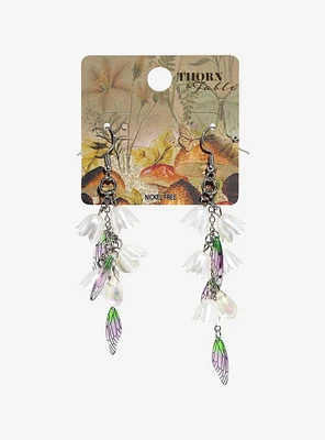 Thorn & Fable Lily Butterfly Wing Drop Earrings
