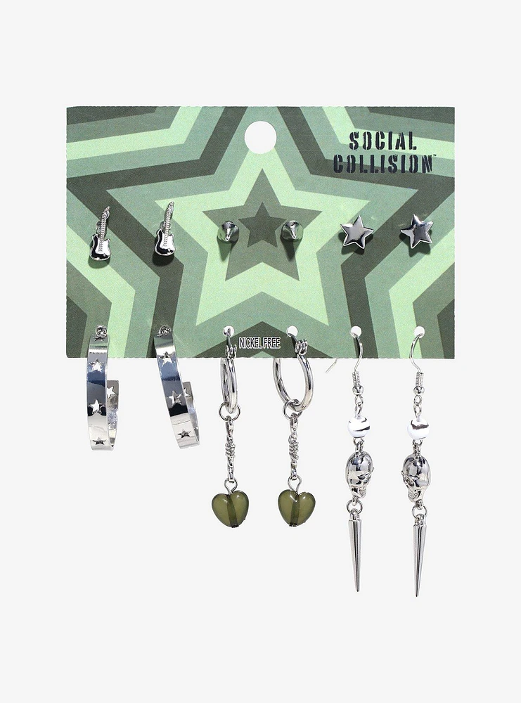 Social Collision Rockstar Grunge Earring Set