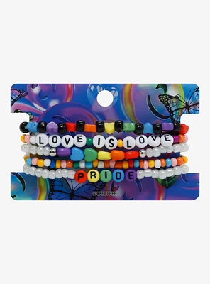 Love Is Love Pride Bead Bracelet Set