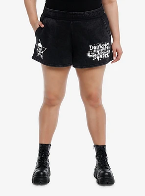 Social Collision® Destroy The System Wash Lounge Shorts Plus