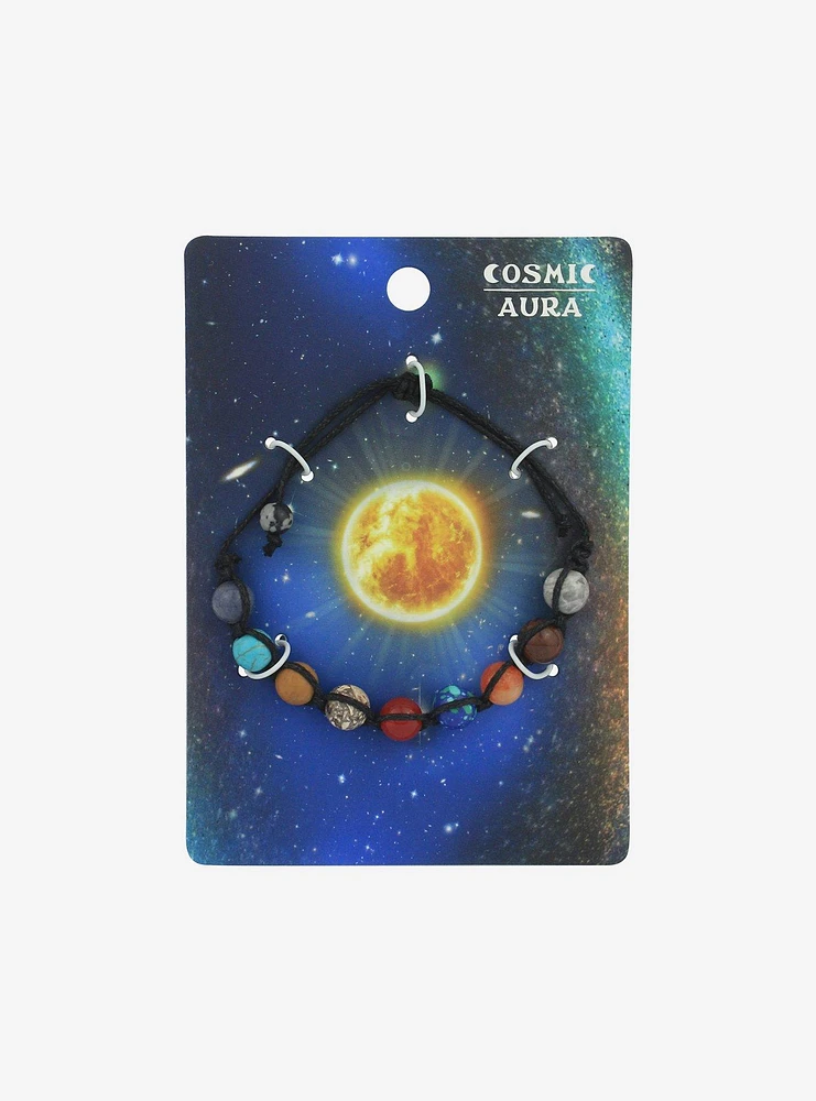 Cosmic Aura Planet Bead Cord Bracelet