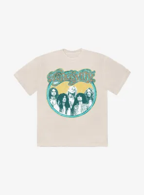 Aerosmith Group Glitter Boyfriend Fit Girls T-Shirt