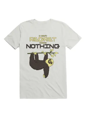 I Don't Regret Doing Nothing Lazy Sloth T-Shirt