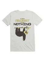 I Don't Regret Doing Nothing Lazy Sloth T-Shirt