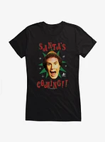 Elf Santa's Coming!! Girls T-Shirt