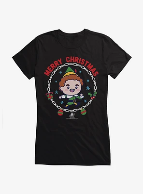 Elf Merry Christmas Buddy Girls T-Shirt
