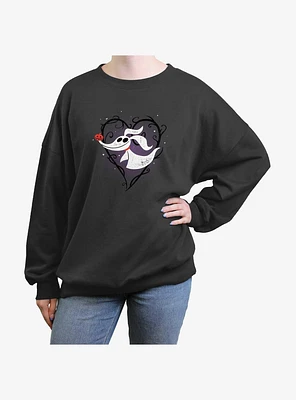 Disney The Nightmare Before Christmas Zero Beware Of Dog Girls Oversized Sweatshirt
