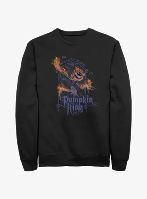 Disney The Nightmare Before Christmas Pumpkin King Flames Sweatshirt