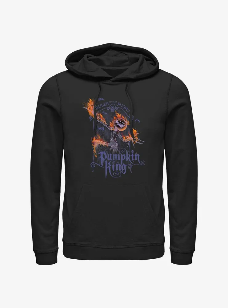 Disney The Nightmare Before Christmas Pumpkin King Flames Hoodie