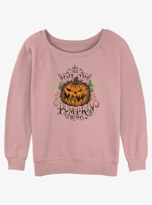 Disney The Nightmare Before Christmas All Hail Pumpkin King Womens Slouchy Sweatshirt