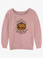 Disney The Nightmare Before Christmas All Hail Pumpkin King Womens Slouchy Sweatshirt