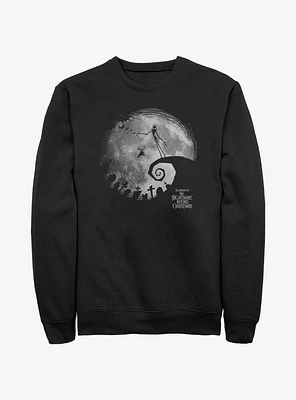 Disney The Nightmare Before Christmas Jack and Zero Graveyard Moon Sweatshirt