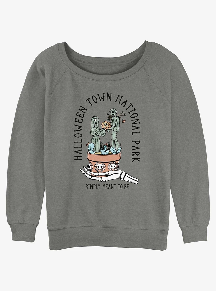 Disney The Nightmare Before Christmas Halloween Town National Park Girls Slouchy Sweatshirt