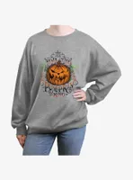 Disney The Nightmare Before Christmas All Hail Pumpkin King Womens Oversized Sweatshirt