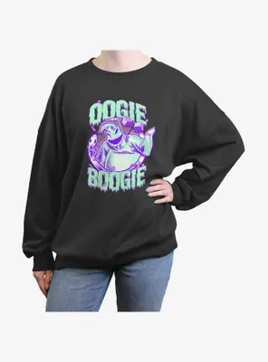 Disney The Nightmare Before Christmas Oogie Boogie Dice Womens Oversized Sweatshirt
