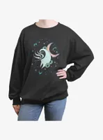 Disney The Nightmare Before Christmas Zero Moon Dance Womens Oversized Sweatshirt