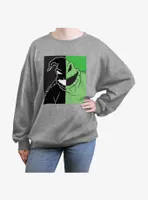 Disney The Nightmare Before Christmas Oogie Split Womens Oversized Sweatshirt