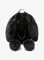 Black Bunny Piercings & Chains Plush Mini Backpack