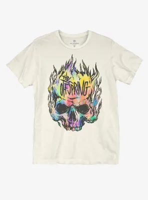 The Offspring Rainbow Skull Boyfriend Fit Girls T-Shirt