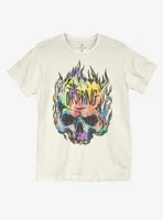 The Offspring Rainbow Skull Boyfriend Fit Girls T-Shirt