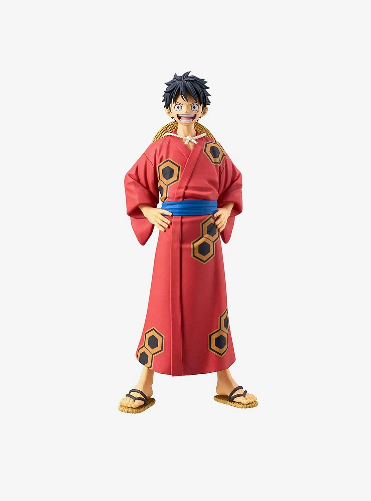 Banpresto One Piece DXF The Grandline Series Wano Country Monkey D. Luffy Figure (Yukata Ver.)