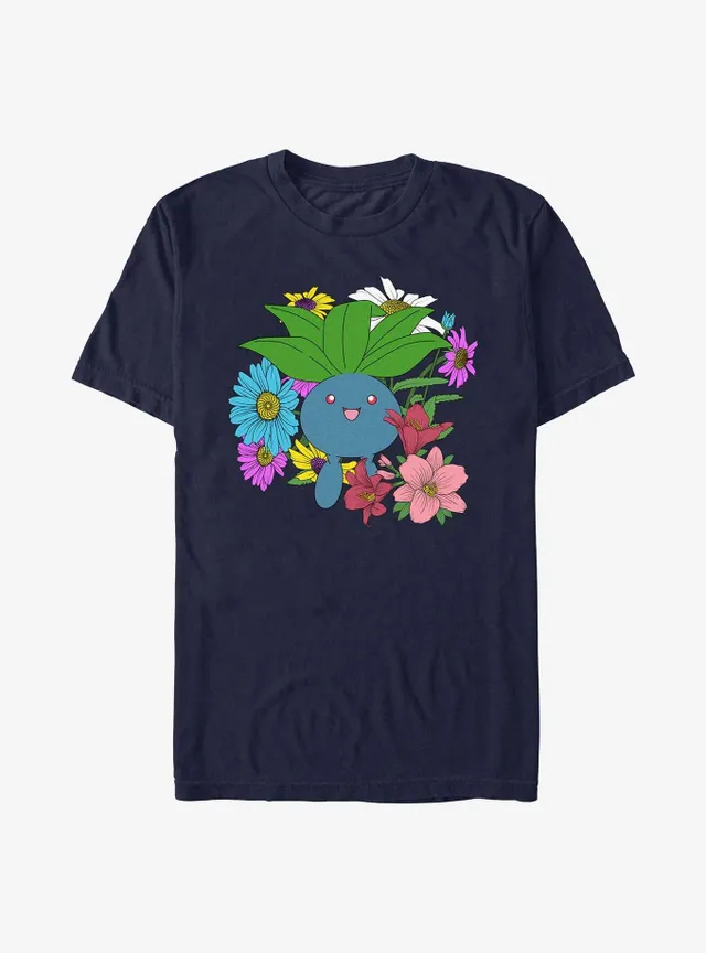 Hot Topic Pokemon Slowpoke Flowers Boyfriend Fit Girls T-Shirt