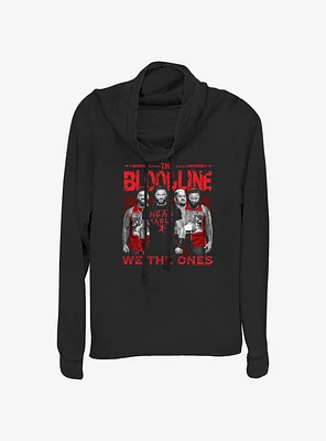 WWE The Bloodline Group Girls Cowl Neck Long-Sleeve Top
