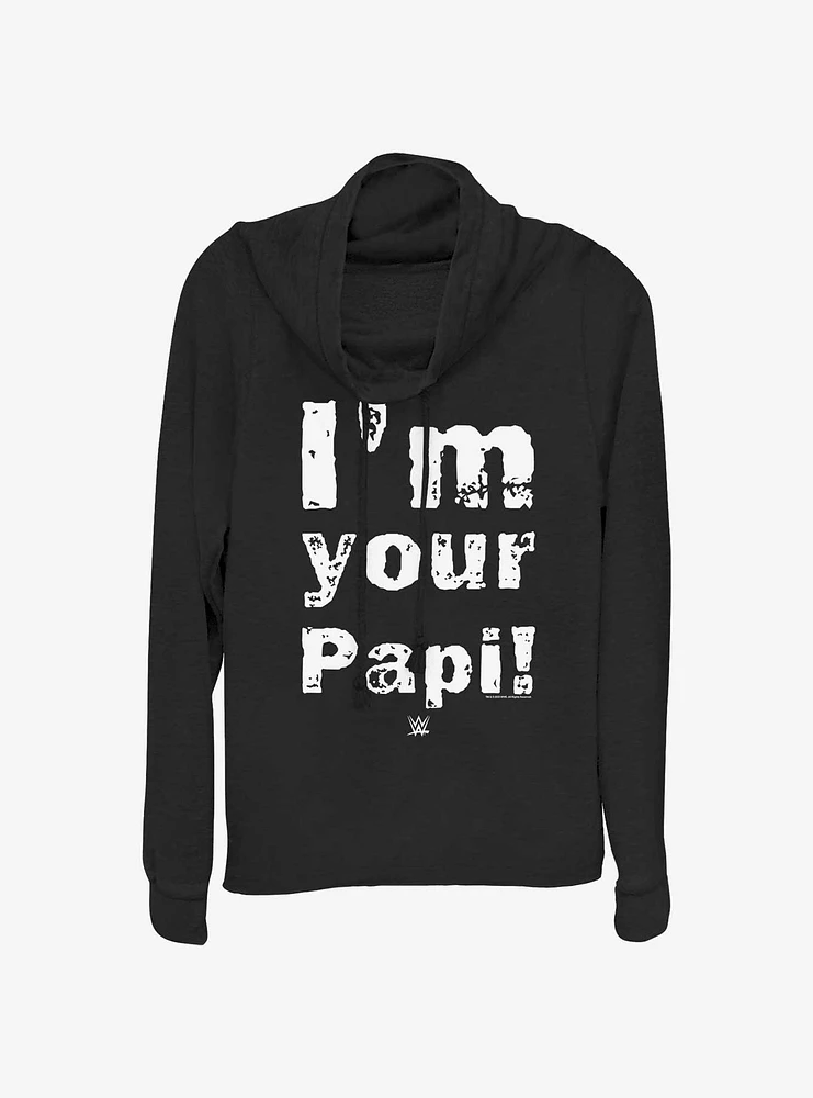 WWE Papi Eddie Guerrero Girls Cowl Neck Long-Sleeve Top