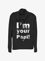 WWE Papi Eddie Guerrero Girls Cowl Neck Long-Sleeve Top