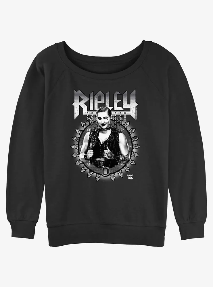 WWE Ripley Metal Portrait Womens Slouchy Sweatshirt